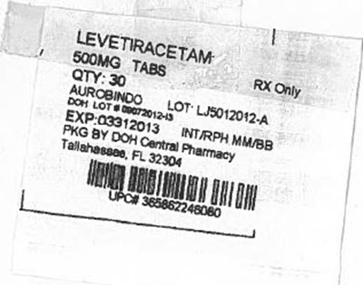 Label Image For 500mg (Levetiracetam 500mg)